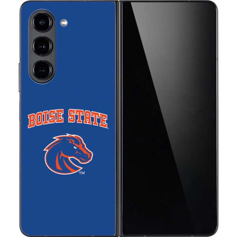 Boise State University Collegiate Text Galaxy Z Fold5 5G Skin